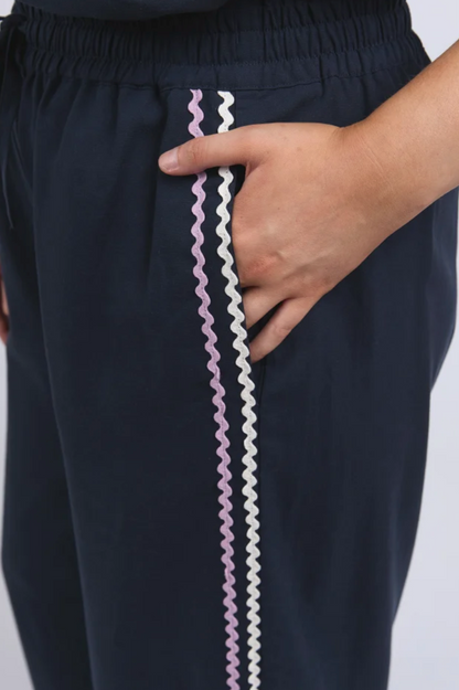 Elm Ric Rac Pant - Dark Sapphire