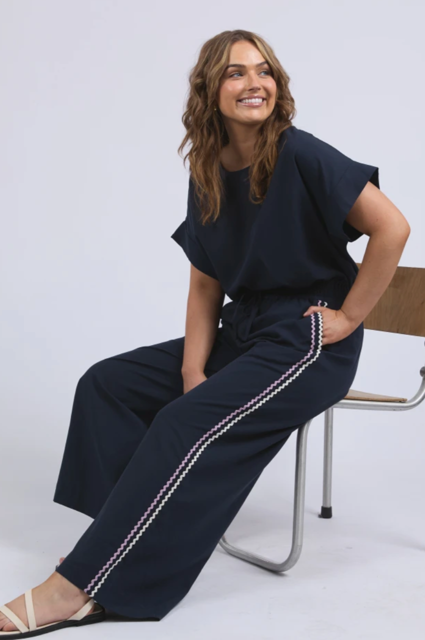 Elm Ric Rac Pant - Dark Sapphire