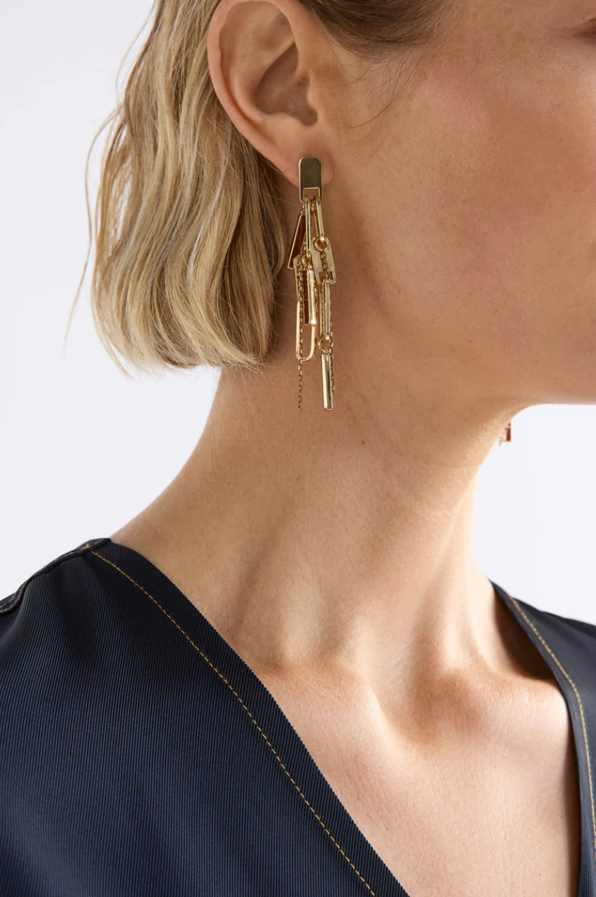 Elk Rymi Drop Earring - Gunmetal