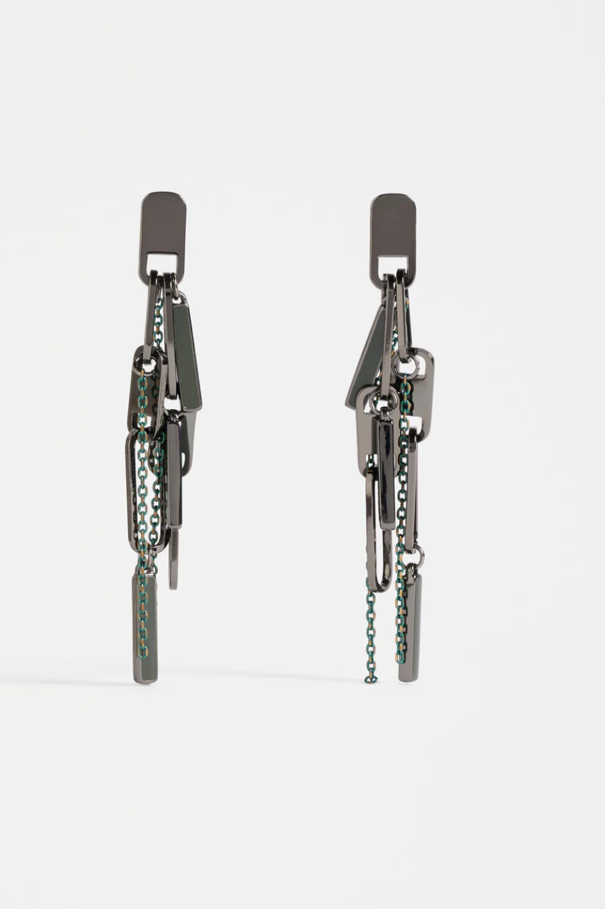 Elk Rymi Drop Earring - Gunmetal