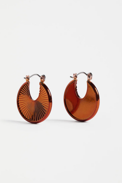 Elk Saku Hoop Earring - Copper