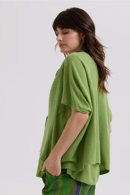 LD & Co Linen Tie Cardi - Leaf