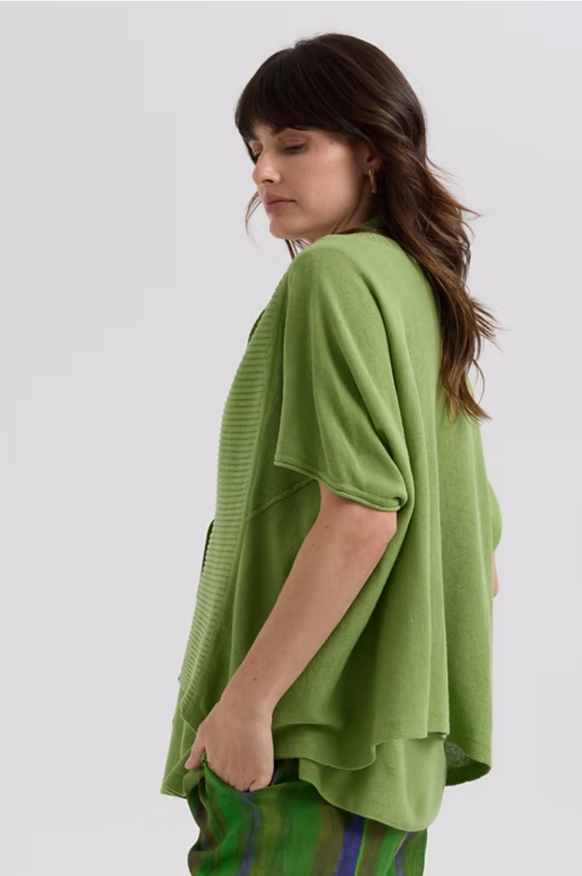 LD & Co Linen Tie Cardi - Leaf