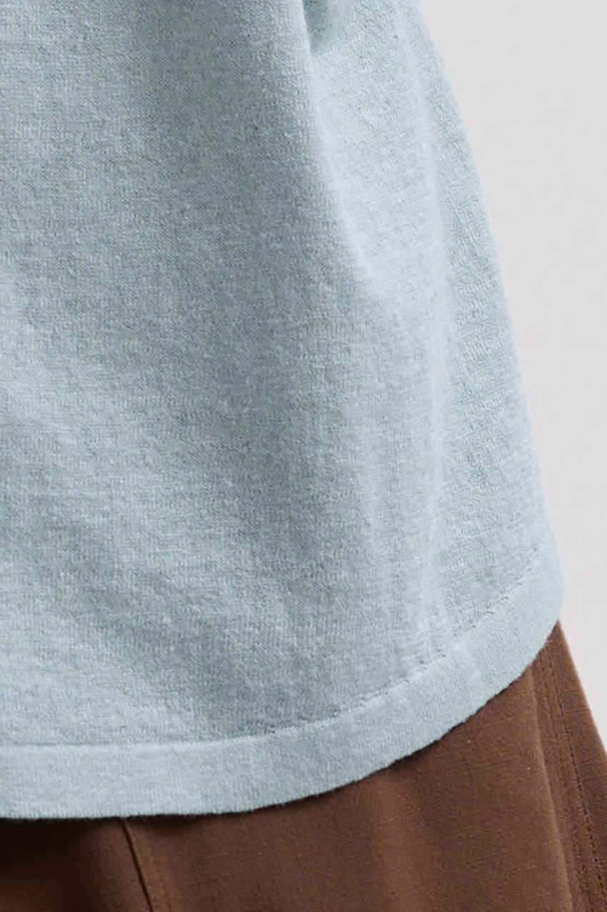 LD & Co Linen A-Line Top - Cyan