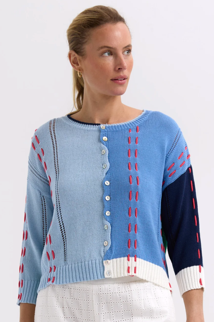 Zaket & Plover Thread Detail Cardi - Blue