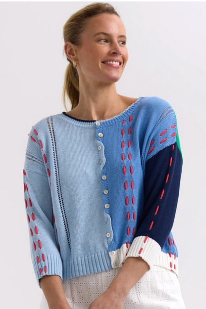 Zaket & Plover Thread Detail Cardi - Blue