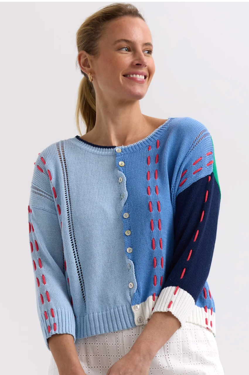 Zaket & Plover Thread Detail Cardi - Blue
