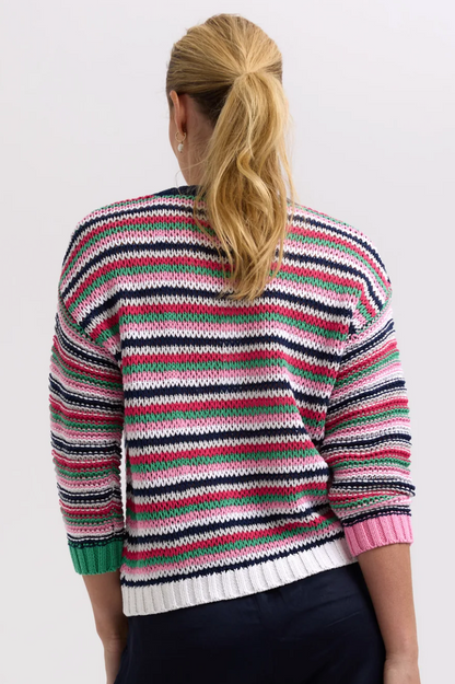 Zaket & Plover Chunky Stripe Jumper - Navy