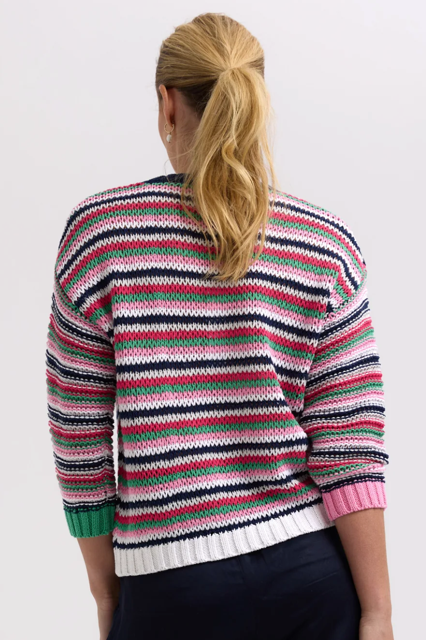 Zaket & Plover Chunky Stripe Jumper - Navy