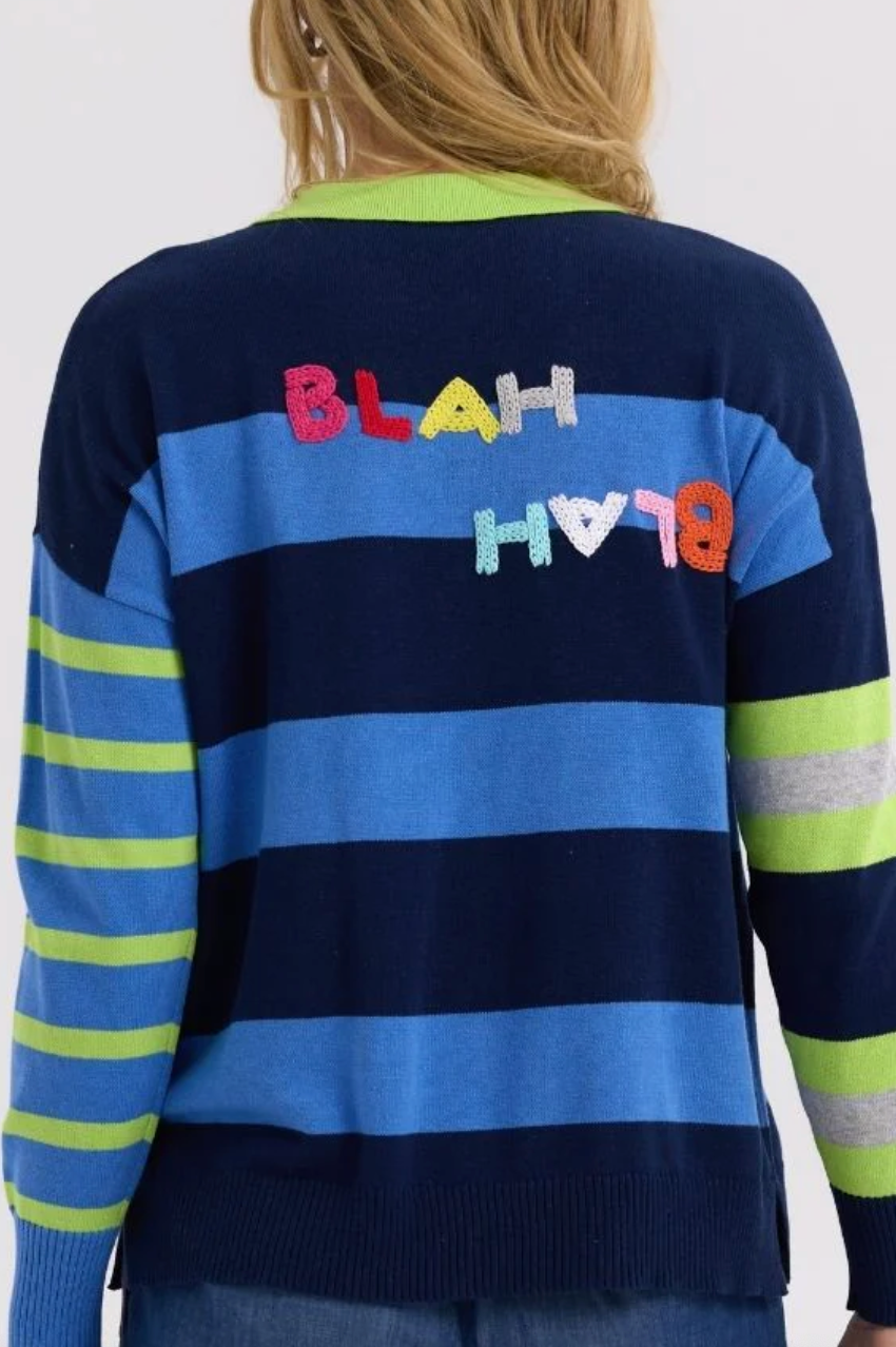 Zaket & Plover Blah Blah Rugby Top - Navy