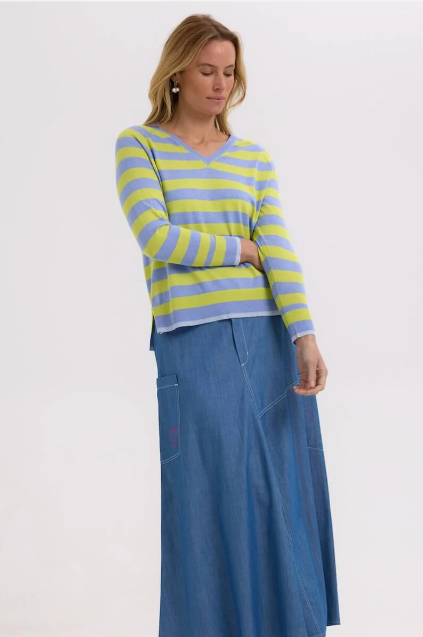 Z&P Essential Stripe V - Blueberry