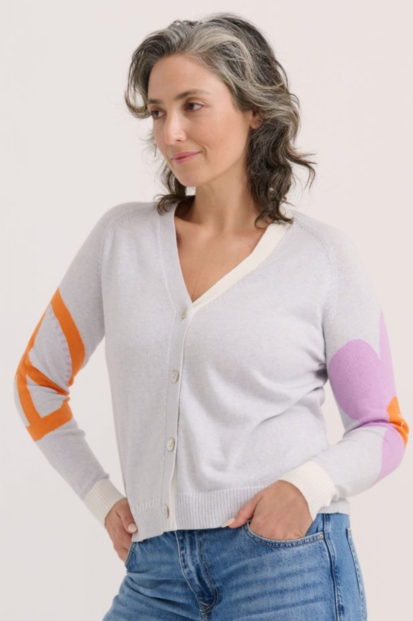 Z&P Peace Please Cardi - Icicle