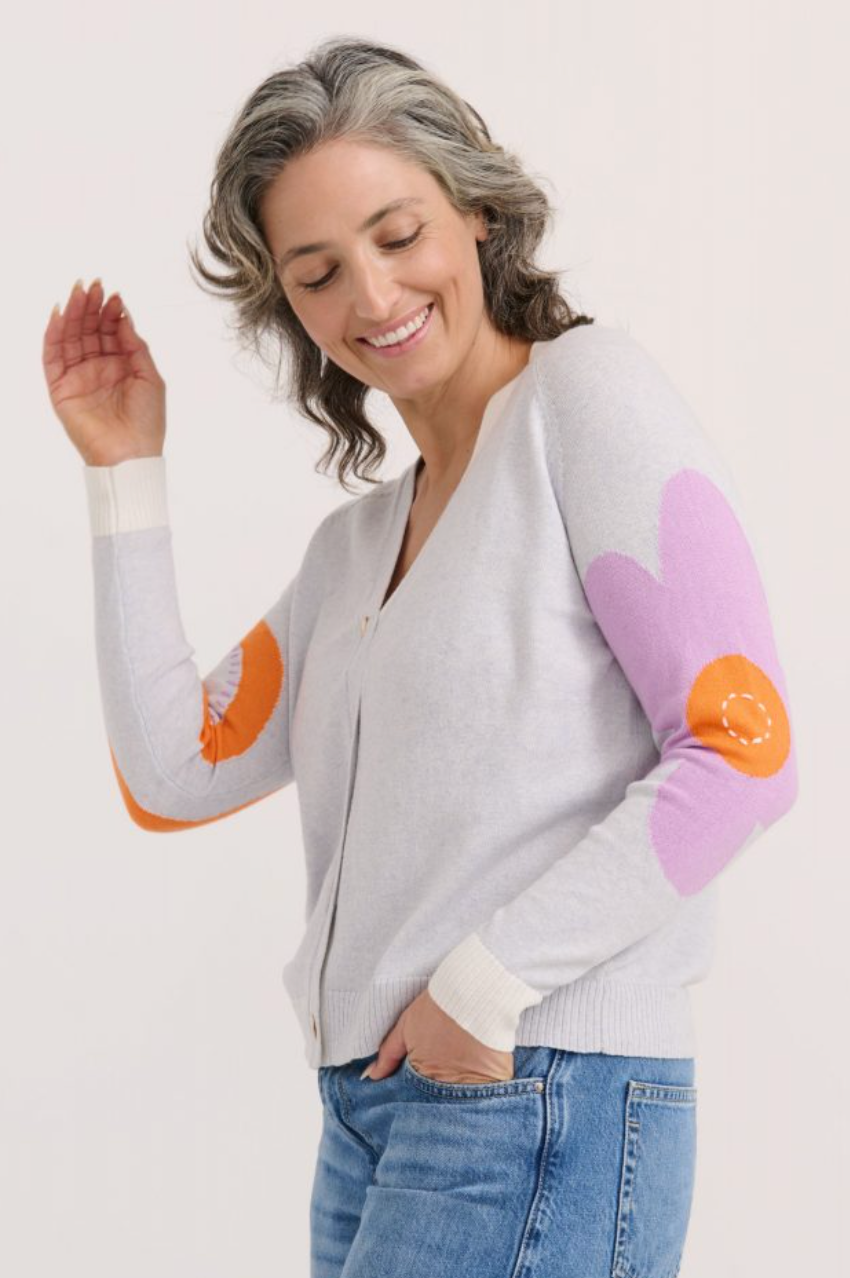 Z&P Peace Please Cardi - Icicle