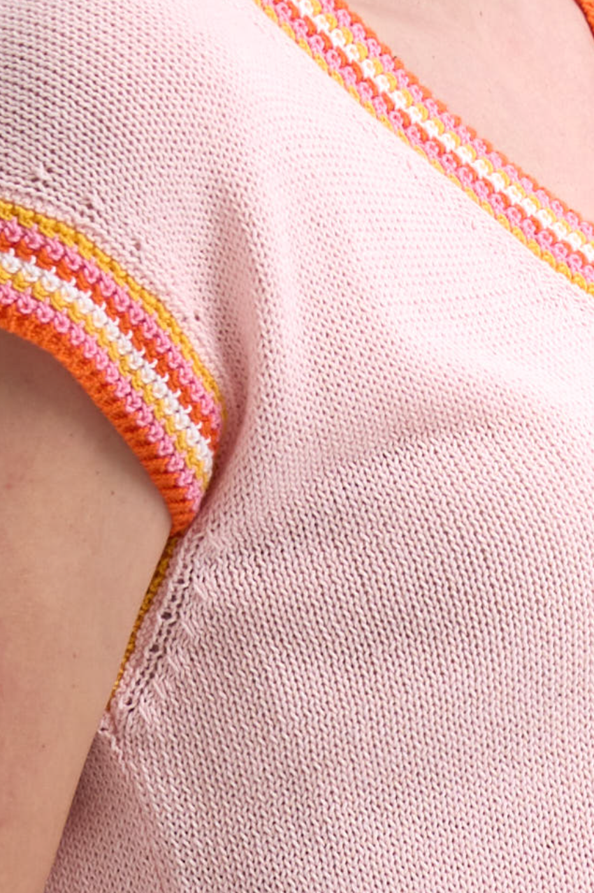 Z&P Stripe Trim Top - Blush