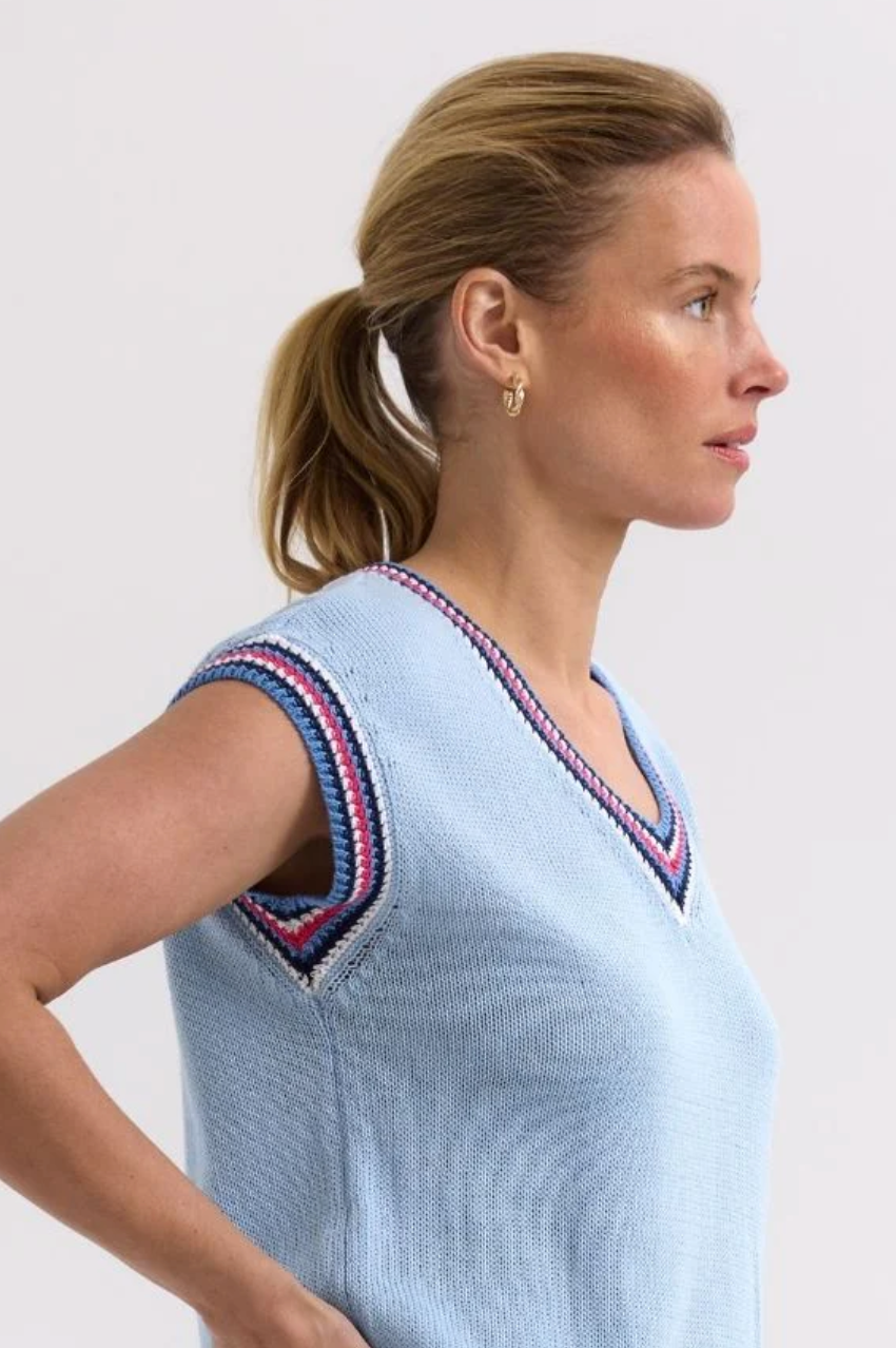 Z&P Stripe Trim Top - Powder