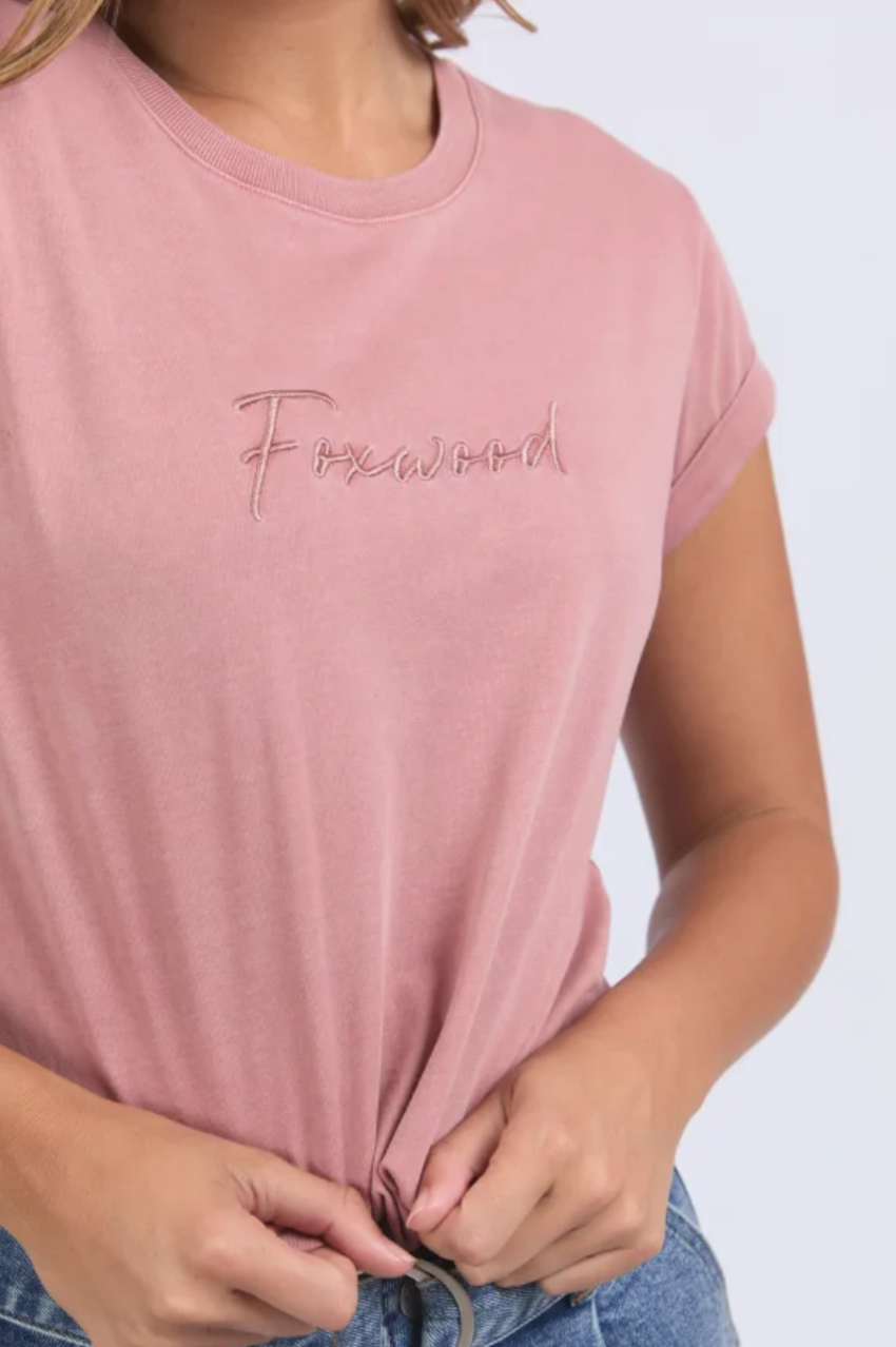 Foxwood Signature Tee - Ash Rose