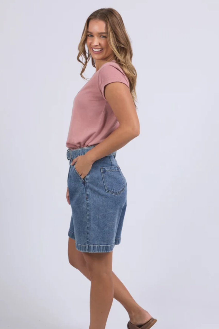 Foxwood Signature Tee - Ash Rose
