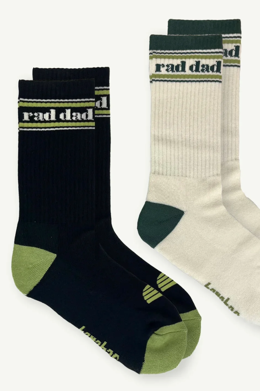 Rad Dad Mens Sock 2 Pack - Black & Pine