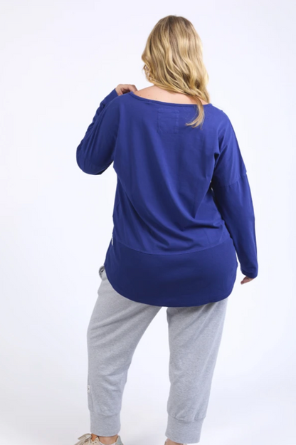 Rib L/S Tee - Deep Blue