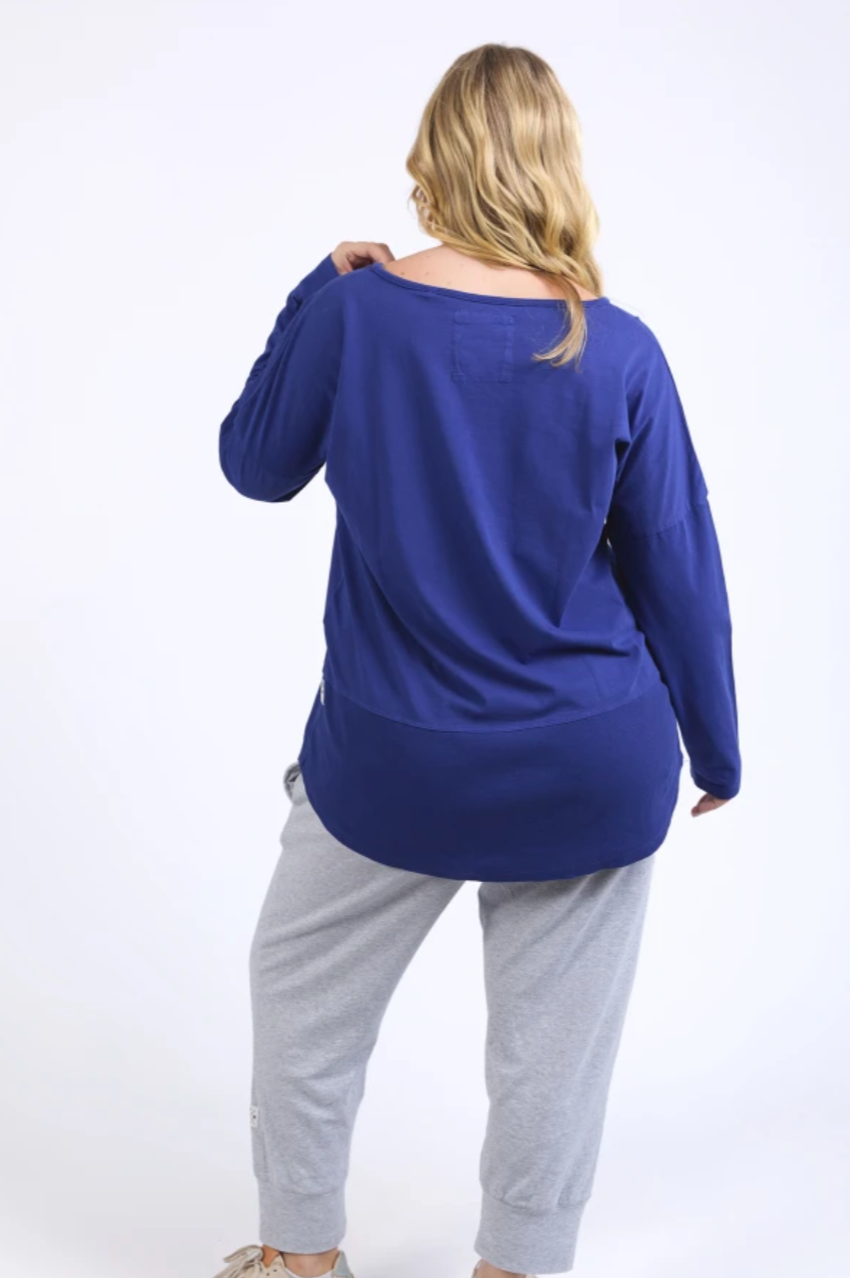 Rib L/S Tee - Deep Blue