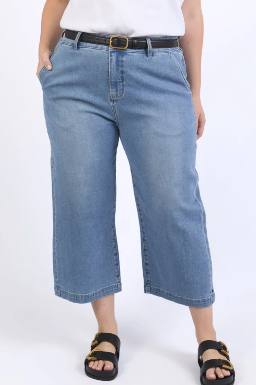 Elm Sidney Cropped Wide Leg Jean