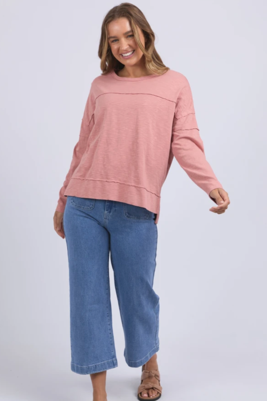Foxwood Jayne Throw On Top - Ash Rose