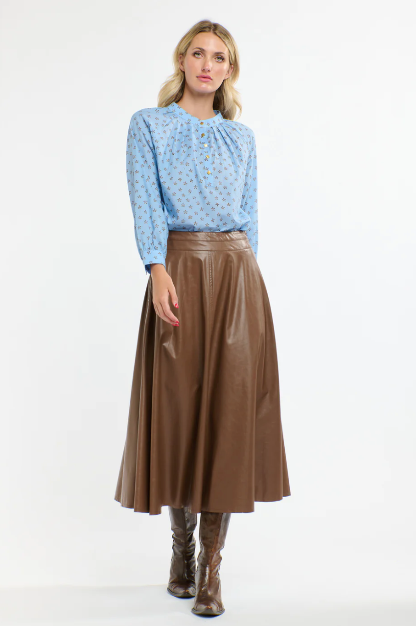 Layla Printed Top - Cornflower