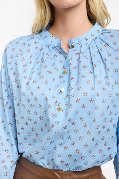 Layla Printed Top - Cornflower