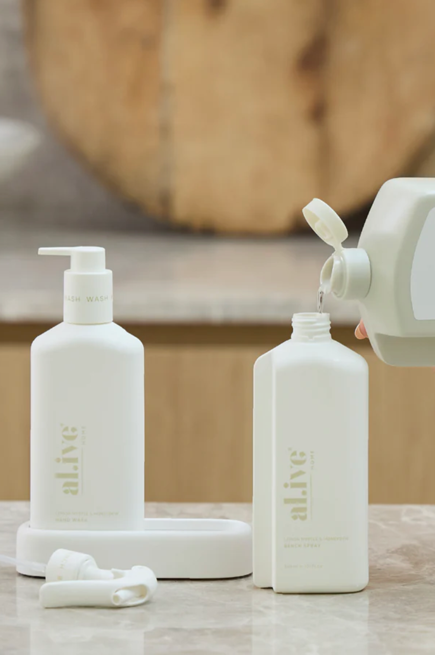 Alive Kitchen Bench Spray Refill (1 Ltr)- Lemon Myrtle & Honeydew