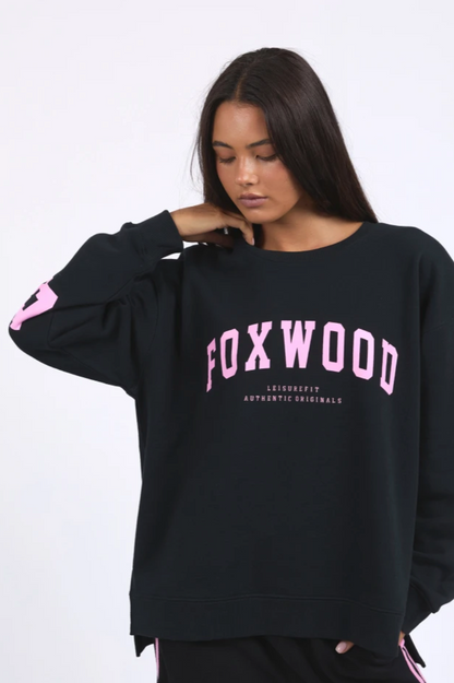 Foxwood Interval Crew - Black/Neon Pink