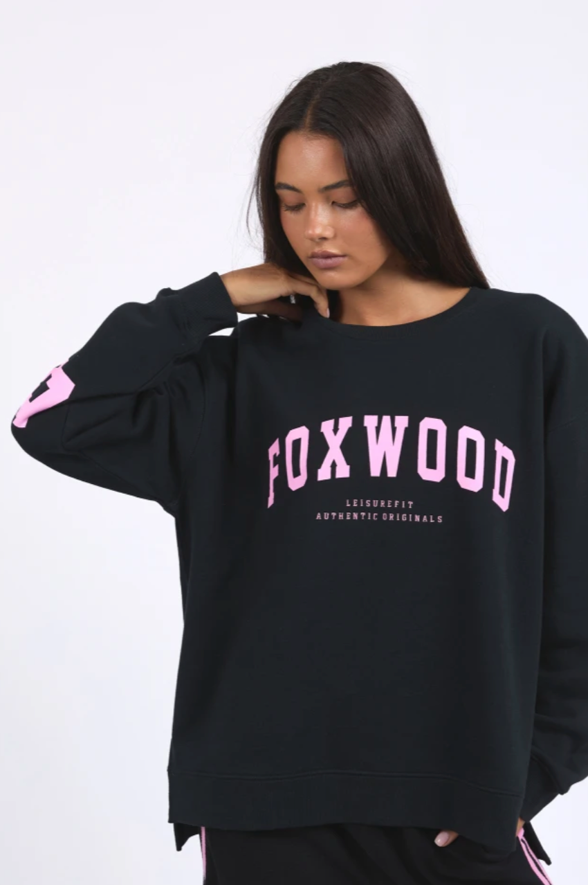 Foxwood Interval Crew - Black/Neon Pink