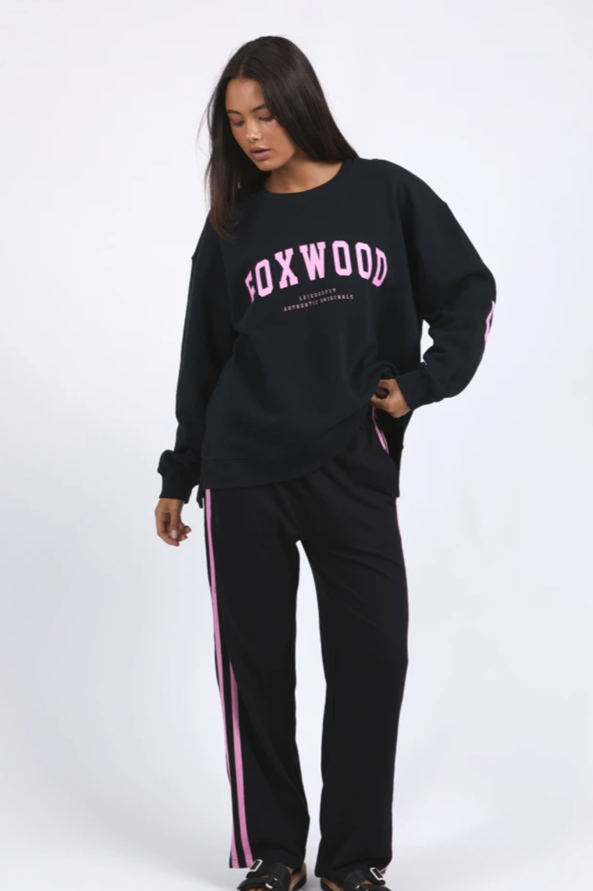 Foxwood Interval Crew - Black/Neon Pink
