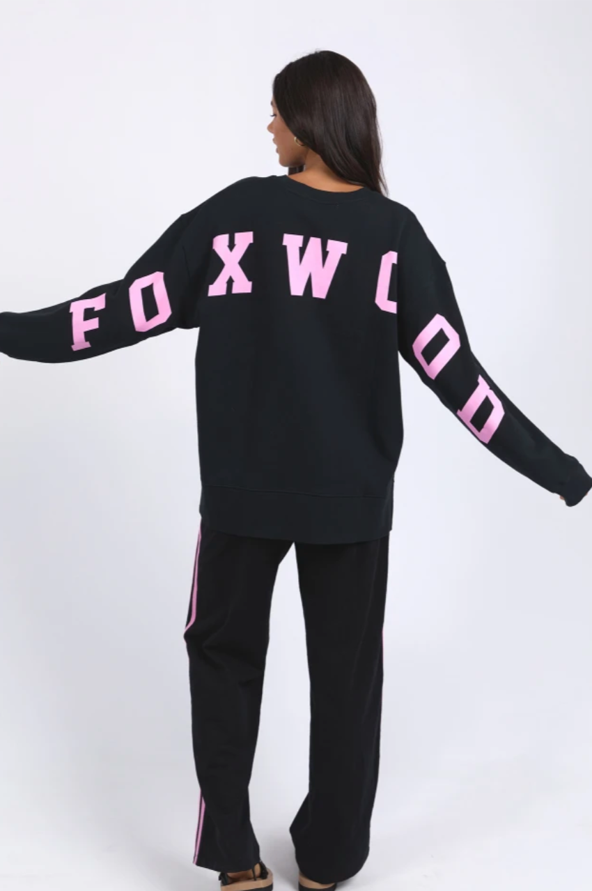 Foxwood Interval Crew - Black/Neon Pink