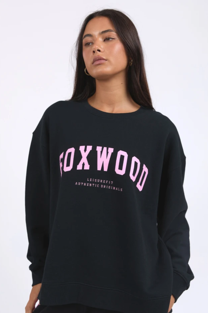 Foxwood Interval Crew - Black/Neon Pink
