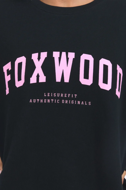 Foxwood Interval Crew - Black/Neon Pink