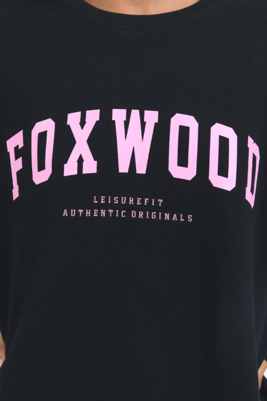 Foxwood Interval Crew - Black/Neon Pink