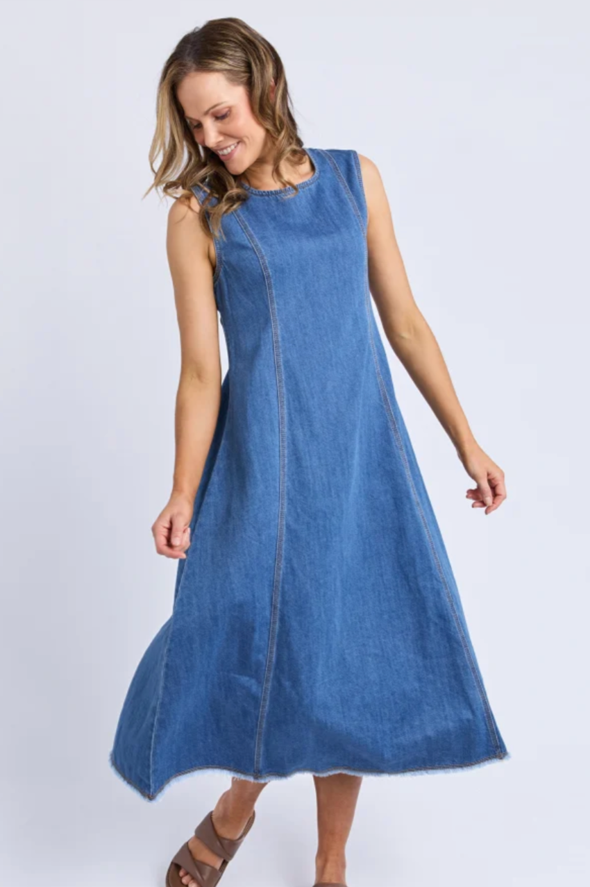 Foxwood Solene Denim Dress - Blue