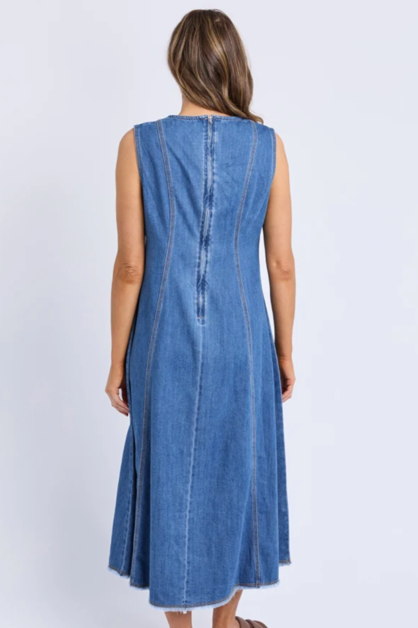 Foxwood Solene Denim Dress - Blue