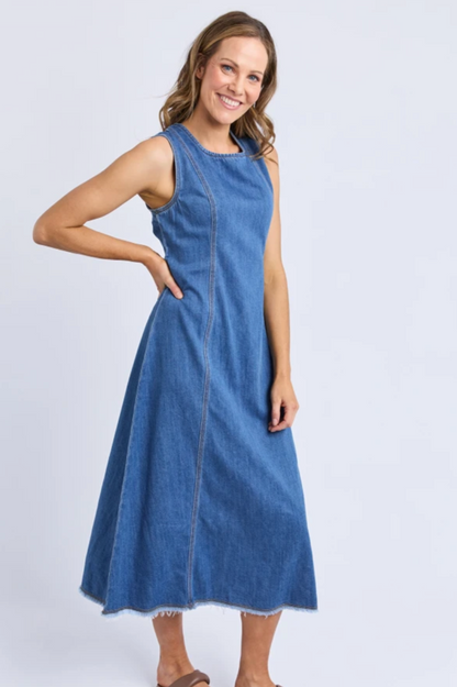 Foxwood Solene Denim Dress - Blue
