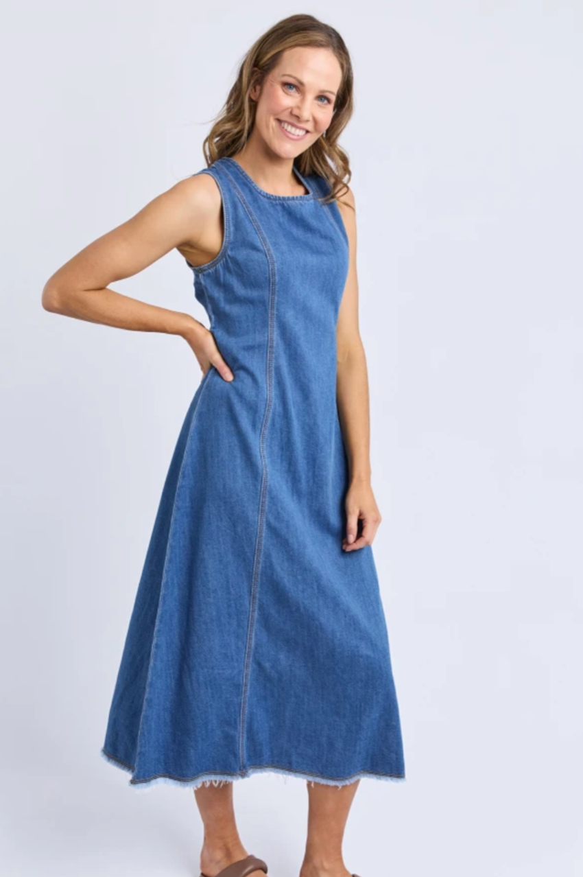 Foxwood Solene Denim Dress - Blue