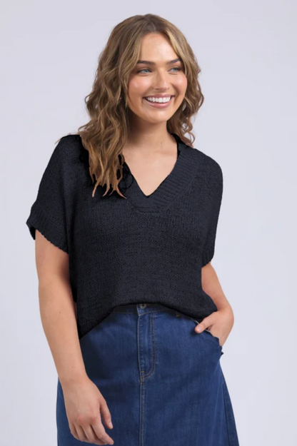 Elm Elba Knit Top - Navy