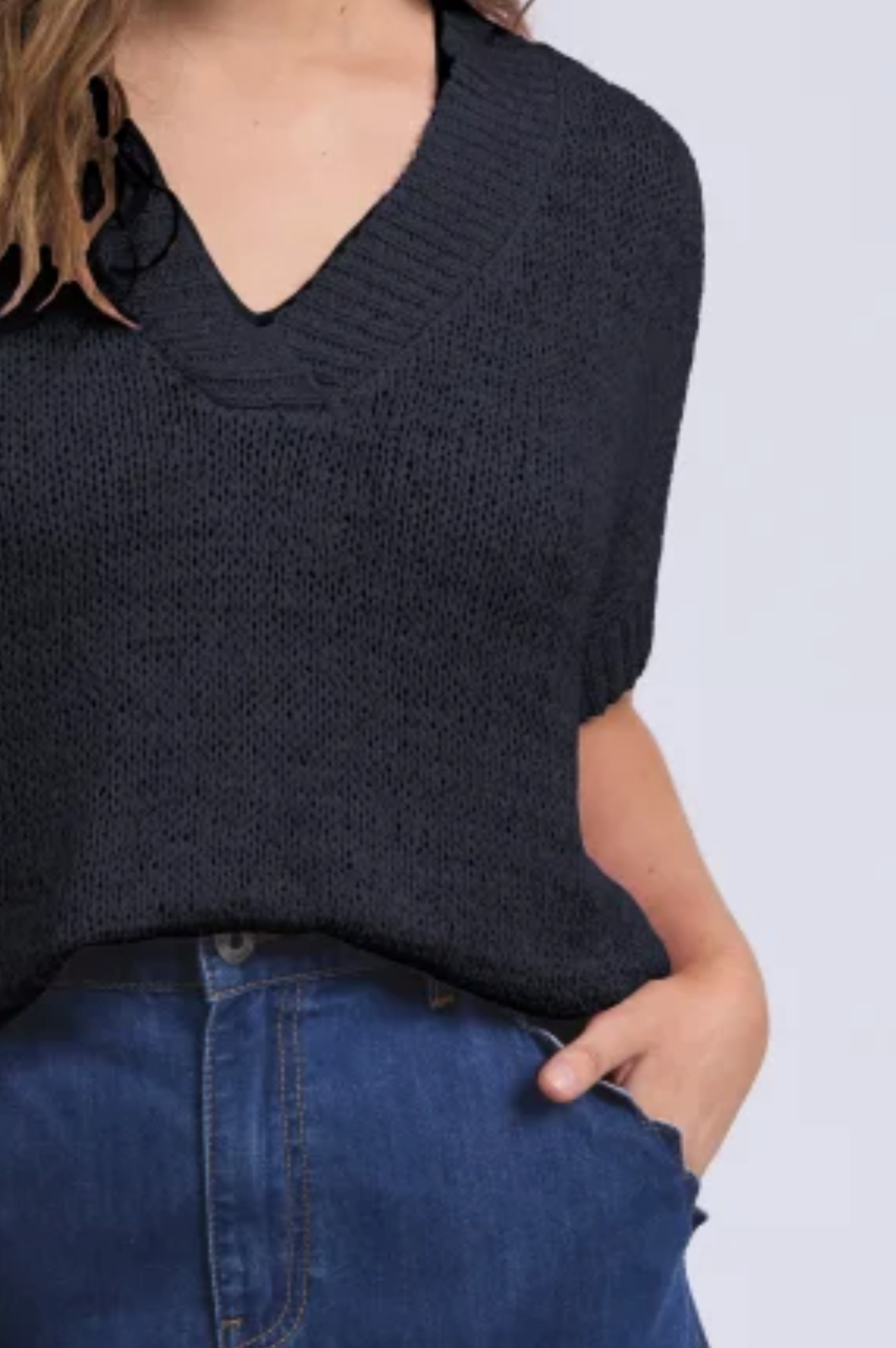 Elm Elba Knit Top - Navy
