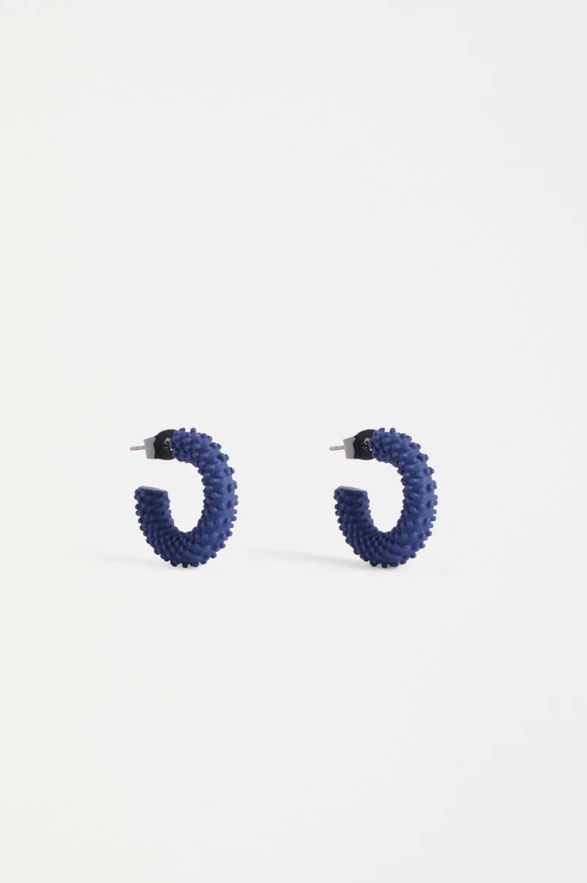 Ekstaa Mini Hoop Earring - Navy