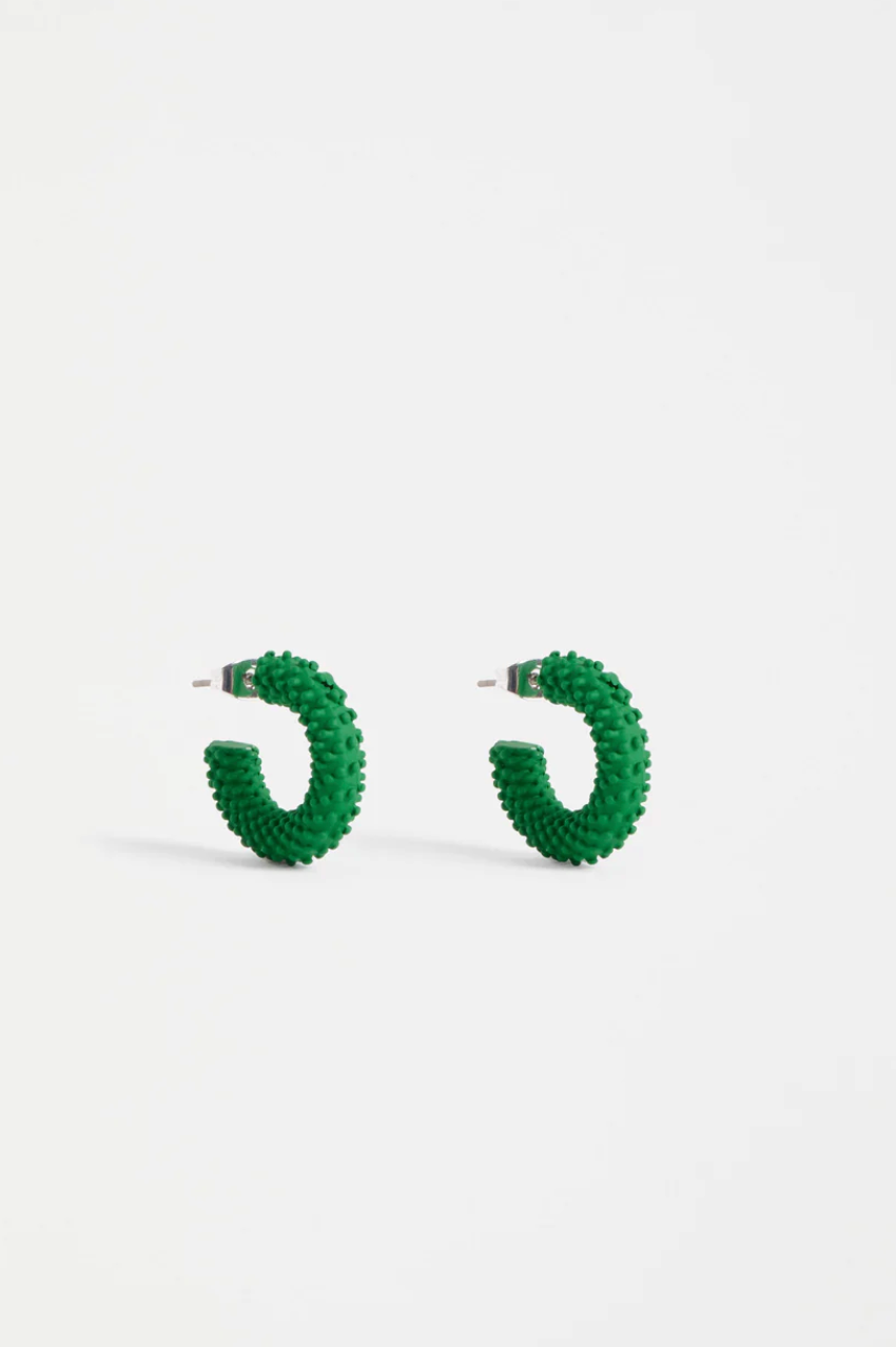 Ekstaa Mini Hoop Earring - Aloe Green