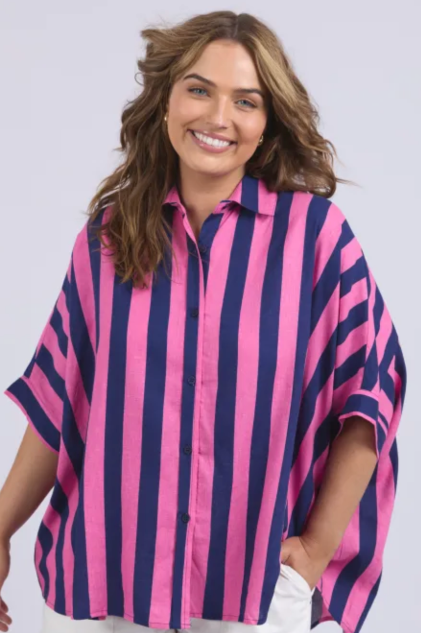 Elm Palermo Stripe Shirt - Blue/Pink