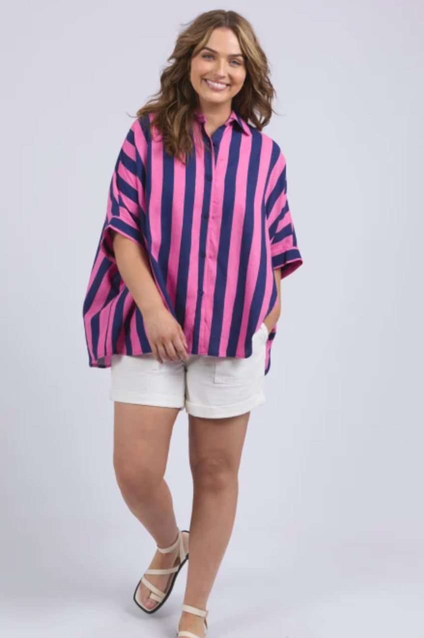Elm Palermo Stripe Shirt - Blue/Pink