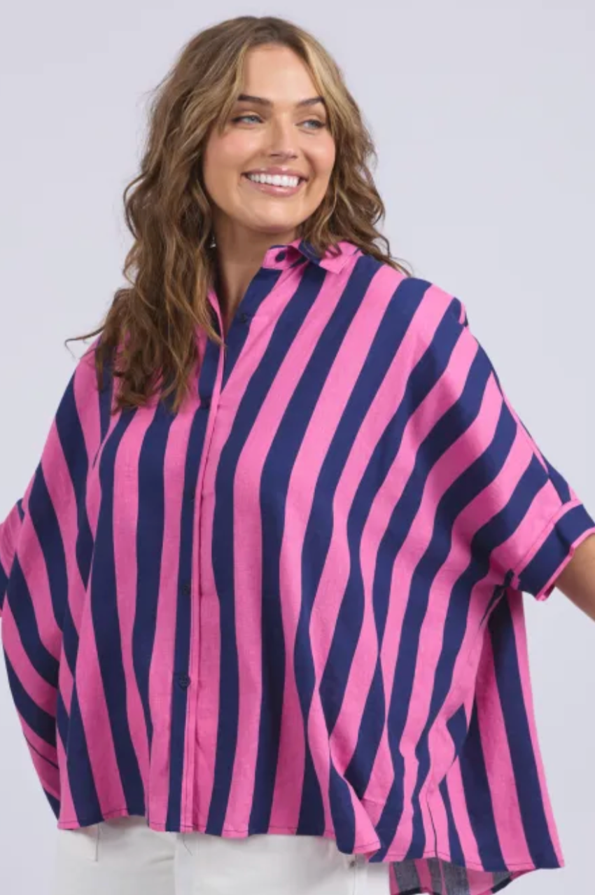 Elm Palermo Stripe Shirt - Blue/Pink