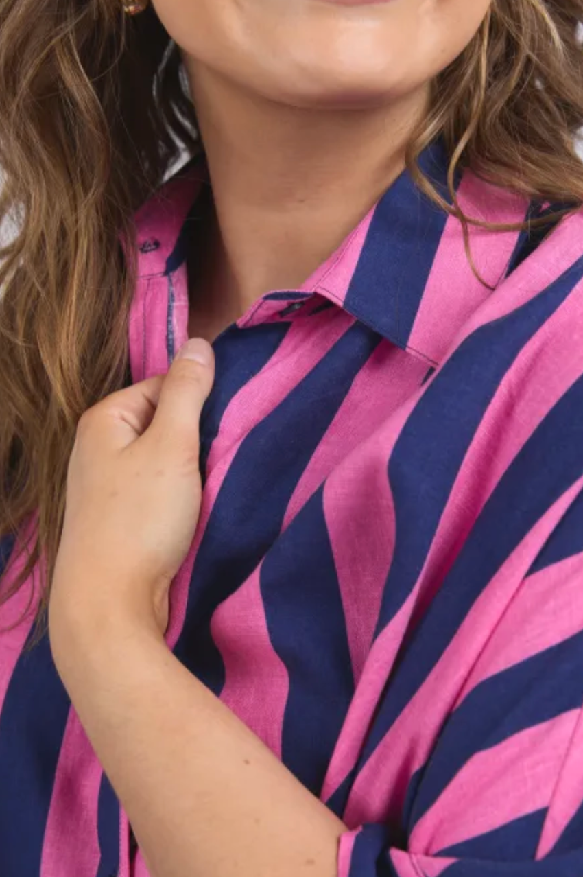Elm Palermo Stripe Shirt - Blue/Pink