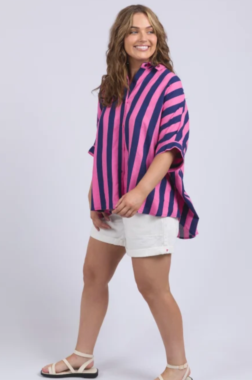 Elm Palermo Stripe Shirt - Blue/Pink