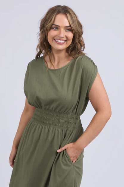 Elm Nelle Midi Dress - Clover